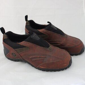 Wolverine Mens Size 9.5 M Slip On Safety Shoes Brown Leather Steel Toe Boots